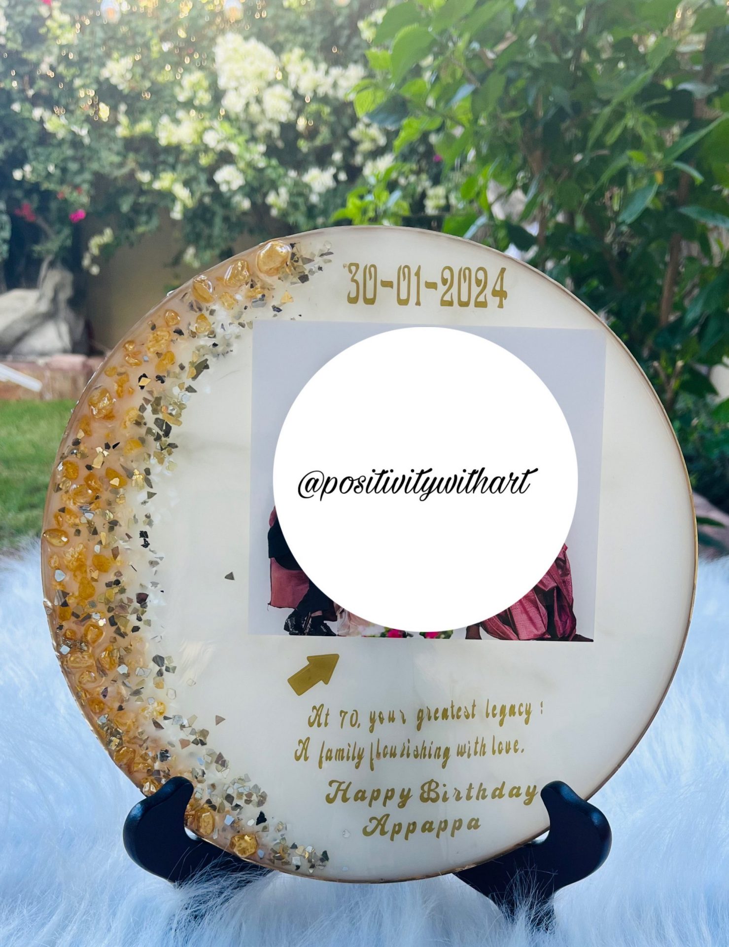 Customised Resin photo frame 10"