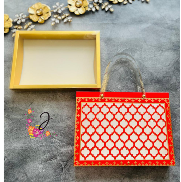 Box Bag with Laser cut festive print. - Image 2