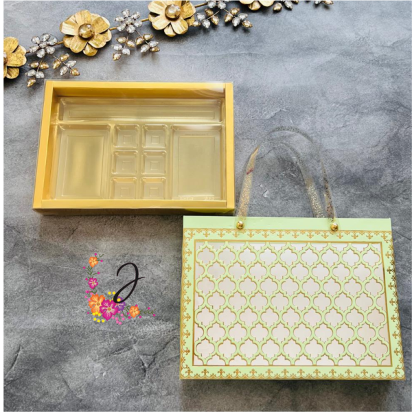 Box Bag with Laser cut festive print. - Image 4