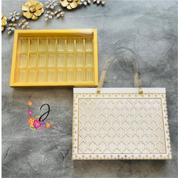 Box Bag with Laser cut festive print. - Image 5