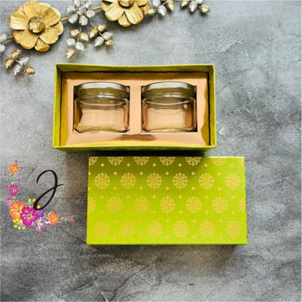 Jar box with festive foiling print. - Image 2